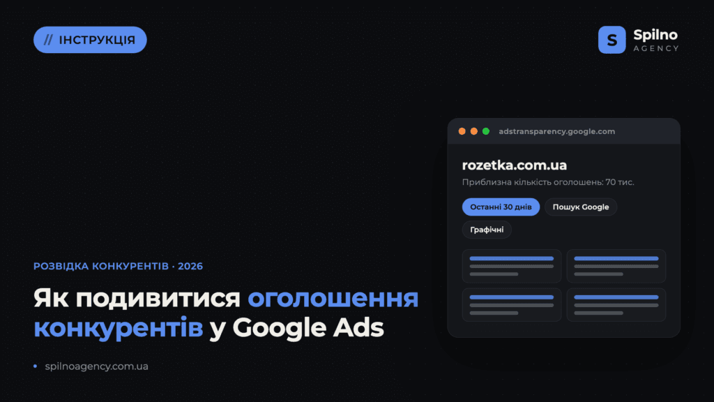 Як подивитися оголошення конкурентів у Google Ads: інструкція 2026