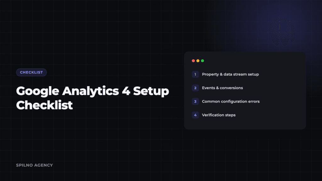 Google Analytics 4 Setup Checklist