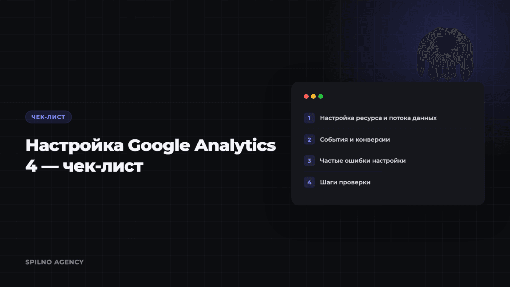 Настройка Google Analytics 4 — чек-лист