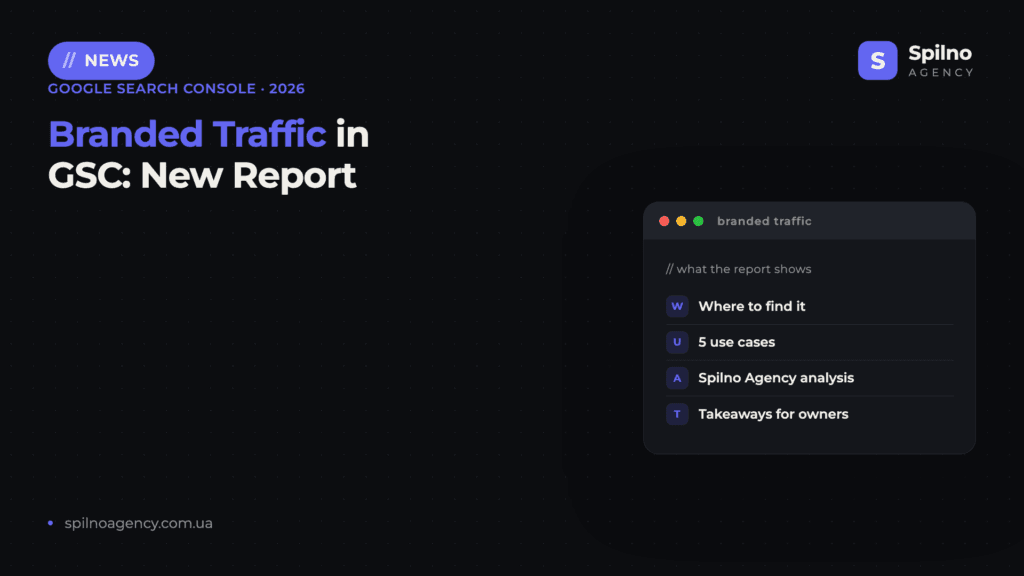 Cover image: Branded Traffic in Google Search Console — Spilno Agency