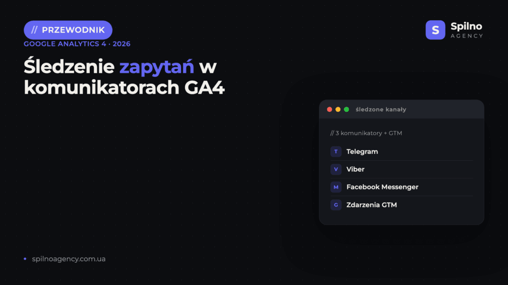 Śledzenie zapytań w komunikatorach GA4 — Spilno Agency