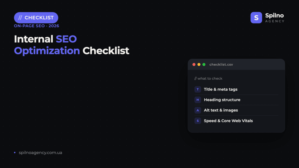 Internal SEO Optimization Checklist — cover