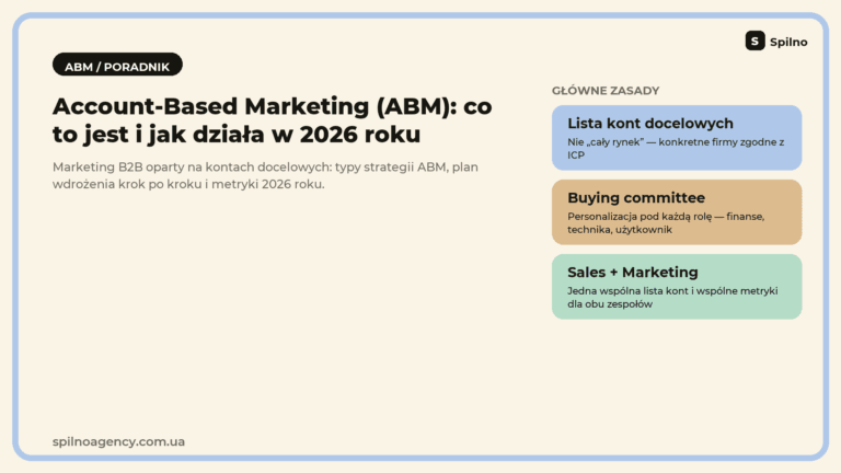 Account-Based Marketing (ABM): co to jest i jak działa w 2026 roku — główne zasady