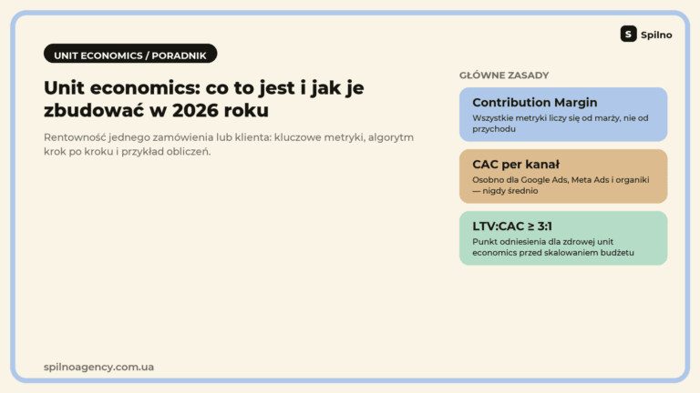 Unit economics: co to jest i jak je zbudować w 2026 roku — główne zasady
